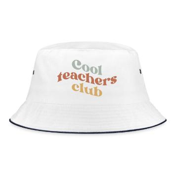 T-shirt de typographie du Club des Enseignants Rétro Cool - Bob - blanc/marine - Devant