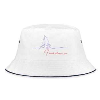 Motif de la navigation en mer vitaminée - Bob - blanc/marine - Devant