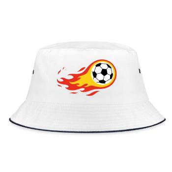 Fußball Deutschland Germany Komet Fanshirt - Bucket Hat - Weiß/Navy - Vorne