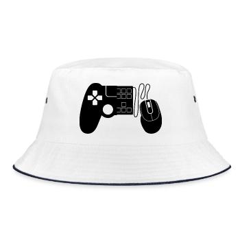 Gaming Controllers - Bucket Hat - white/navy - Front