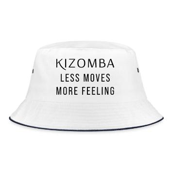 Kizomba Less Moves More Feeling - Bucket Hat - Weiß/Navy - Vorne