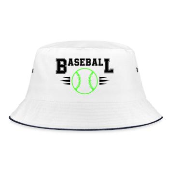Balle de baseball néon avec points illuminés - Bob - blanc/marine - Devant
