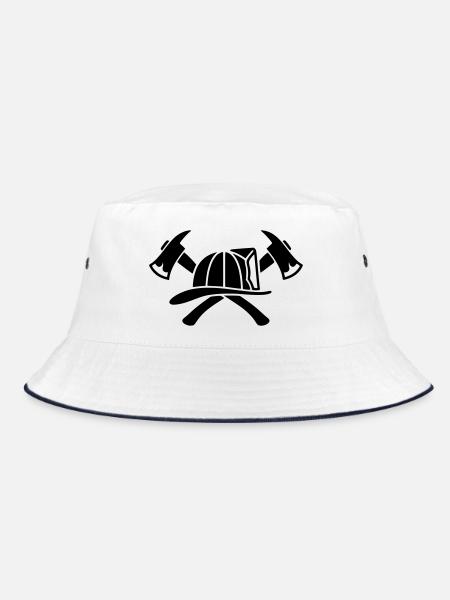 Casque de pompier Silhouette Aexte - Bob - blanc/marine - Devant