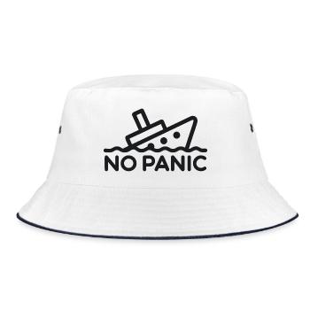 No Panic - Bucket Hat - white/navy - Front
