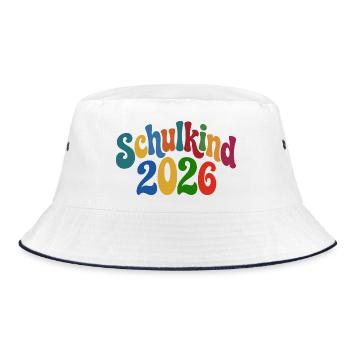 Schoolchild 2026 | School enrollment | First Year - Bucket Hat - white/navy - Front