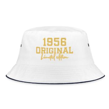 70. Geburtstag, 70 Jahre - Bucket Hat - Weiß/Navy - Vorne