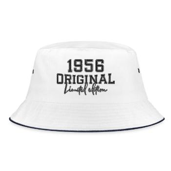 70. Geburtstag, 70 Jahre - Bucket Hat - Weiß/Navy - Vorne
