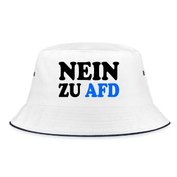 Nein zu afd - Bucket Hat - Weiß/Navy - Vorne