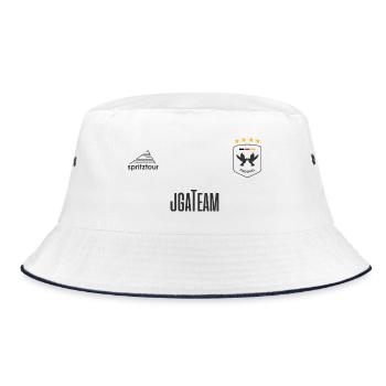 JGA - Trikot - JGA TEAM - Dunkle Schrift - Bucket Hat - Weiß/Navy - Vorne