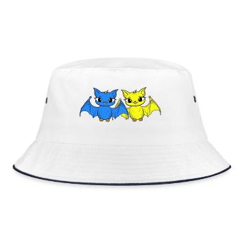 Années 80 Chauve-souris rétro des années 90 Chauves-souris d’Halloween - Bob - blanc/marine - Devant