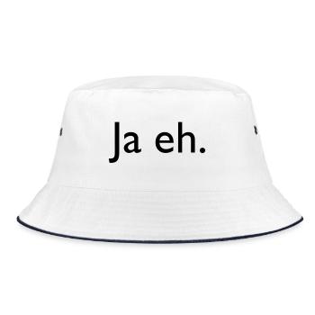 ja eh - Bucket Hat - Weiß/Navy - Vorne