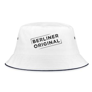 Berliner Original Stempel Berlin - Bucket Hat - Weiß/Navy - Vorne