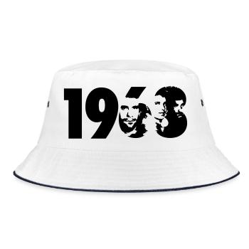 1968 - Deniz Gezmis Yusuf Aslan Hüseyin Inan - Bucket Hat - Weiß/Navy - Vorne