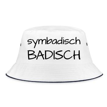 Symbadisch Badisch - Bucket Hat - Weiß/Navy - Vorne