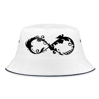 A symbol of infinity - Bucket Hat - white/navy - Front