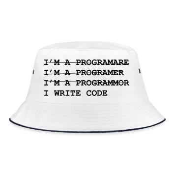 Geek - Bucket Hat - white/navy - Front
