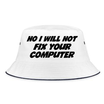 No I will not fix your computer - Bob - blanc/marine - Devant