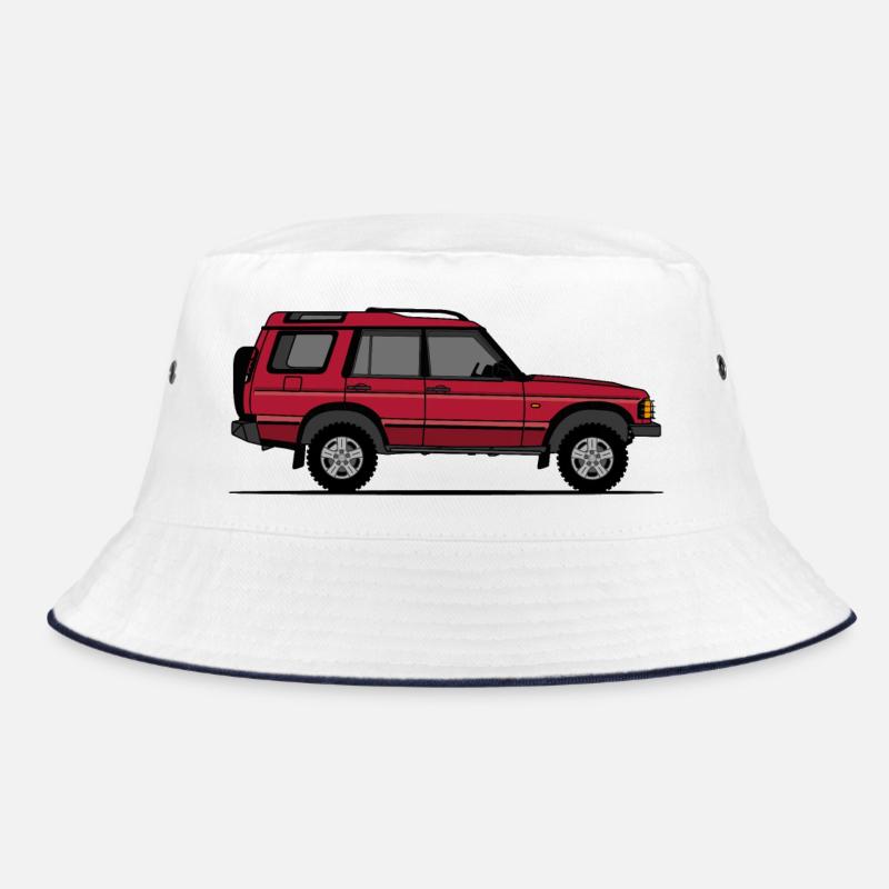 Discovery 2 Red - Bucket Hat - white/navy