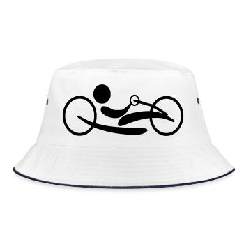Reclining handbike for sports wheelchair user * - Bucket Hat - white/navy - Front