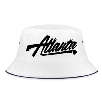 Atlanta City City Shirt - Bucket Hat - white/navy - Front
