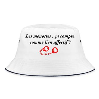 Les menottes ça compte comme lien affectif - Bob - blanc/marine - Devant
