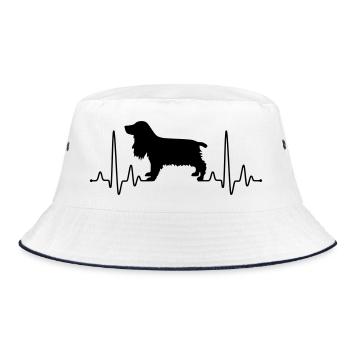 Cocker Spaniel Plus - Bucket Hat - white/navy - Front