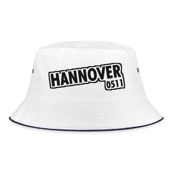 Hanover - 0511 - Area Code - Lower Saxony - Bucket Hat - white/navy - Front