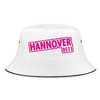 Hanover - 0511 - Area Code - Lower Saxony - Bucket Hat - white/navy - Front