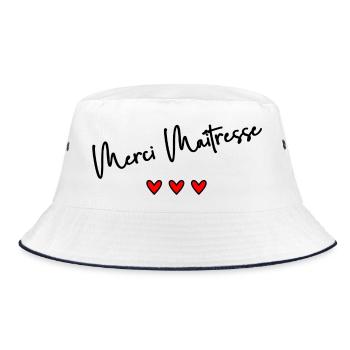 MAÎTRESSE. MERCI. MERCI MAÎTRESSE - Bob - blanc/marine - Devant