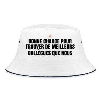 Man Humor Co-worker Departure Gift - Bucket Hat - white/navy - Front