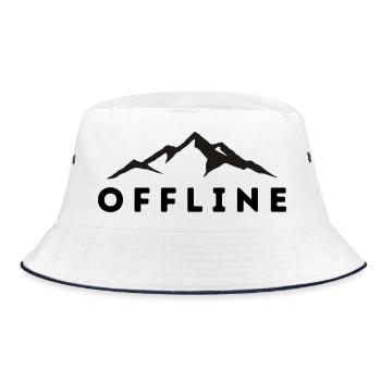 OFFLINE BERGE - Bucket Hat - Weiß/Navy - Vorne
