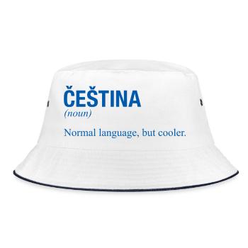 CESTINA Tschechisch Tschechien - Bucket Hat - Weiß/Navy - Vorne