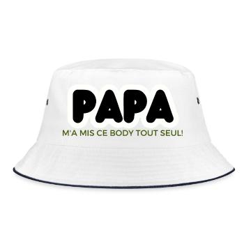 Bébé - Naissance - Grossesse - Papa - Maman - Baby - Bob - blanc/marine - Devant