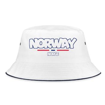 Norvège - Norvège - Norvège - Drapeau - Scandinavie - Bob - blanc/marine - Devant