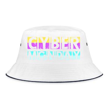 Cyber Monday shopping spree - Bucket Hat - white/navy - Front
