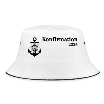 Confirmation 2026 Faith Christian Anchor Rudder - Bucket Hat - white/navy - Front