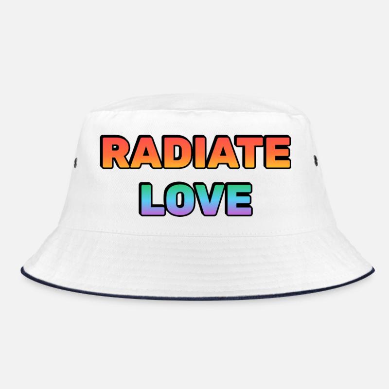 Radiate Love Gradient Typography Bucket Hat