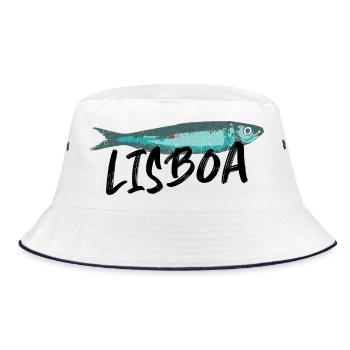 Sardine de Lisbonne illustration Portugal en été - Bob - blanc/marine - Devant