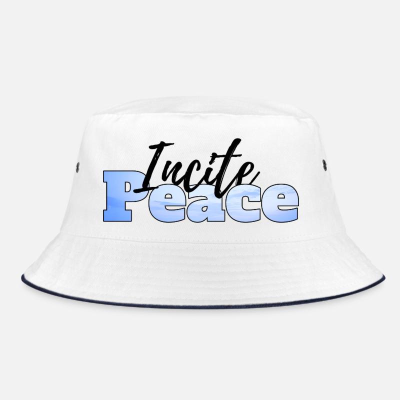 Frieden schüren - Bucket Hat - Weiß/Navy