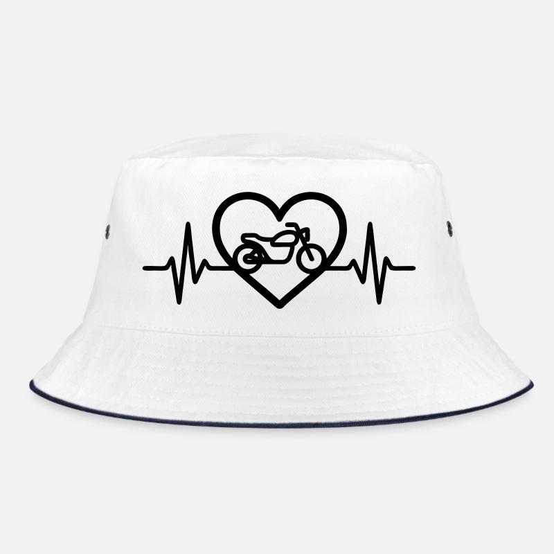 Motorrad Herz Biker Leidenschaft Bucket Hat