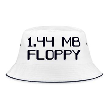 Floppy Disk 90s Storage - Bucket Hat - white/navy - Front