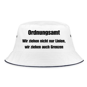 Public Order Office Grenzenzieher - Bucket Hat - white/navy - Front