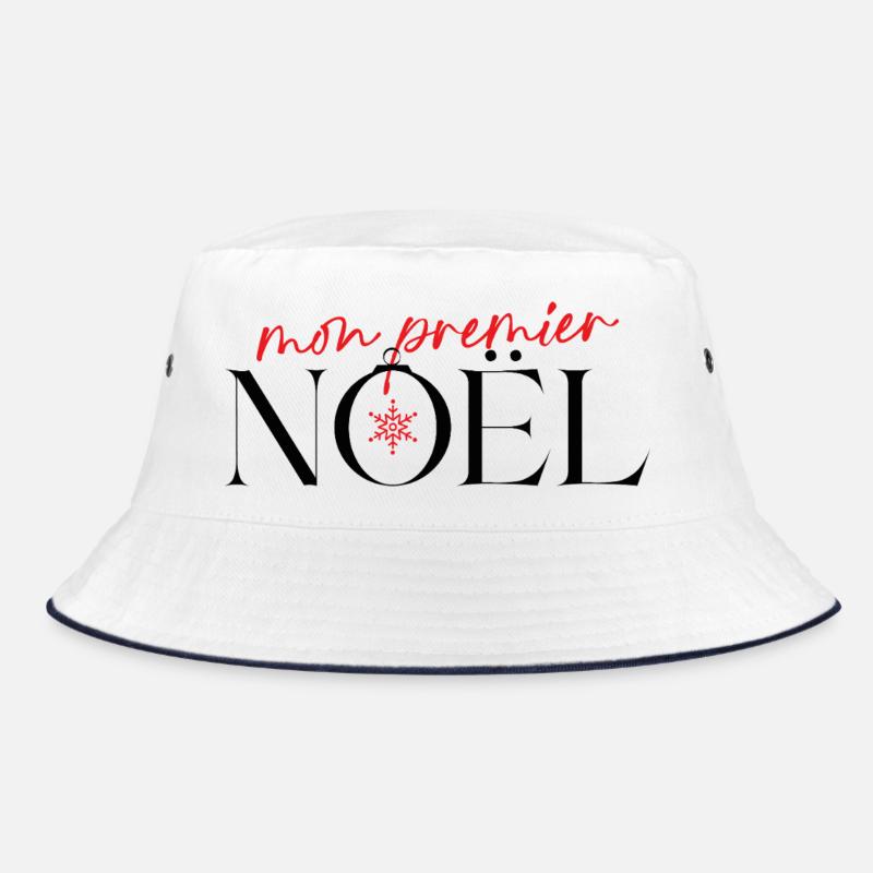 My First Red Snowflake Christmas - Bucket Hat - white/navy