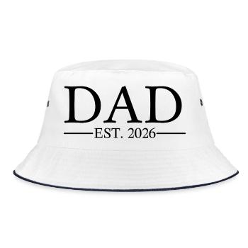 DAD est 2026 Papa - Bucket Hat - white/navy - Front