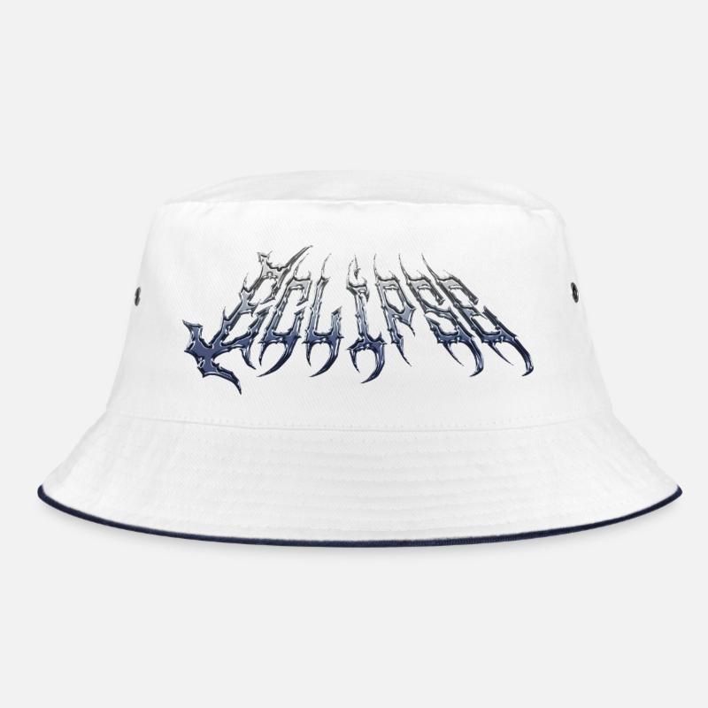Finsternis – kaltmetallischer Chromtext Bucket Hat