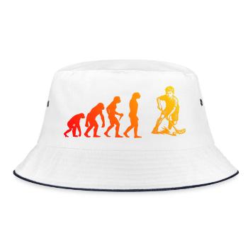 Floorball Stil für jeden Anlass - Bucket Hat - Weiß/Navy - Vorne