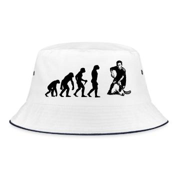 Floorball Stil für jeden Anlass - Bucket Hat - Weiß/Navy - Vorne