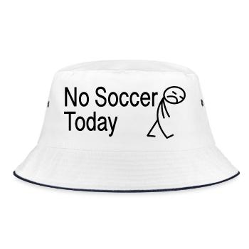 Football Saying Gift Idea Stick Man - Bucket Hat - white/navy - Front