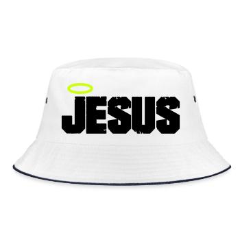 Jesus Christ - Bucket Hat - white/navy - Front