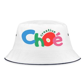 Choe Creative Text - Bucket Hat - white/navy - Front